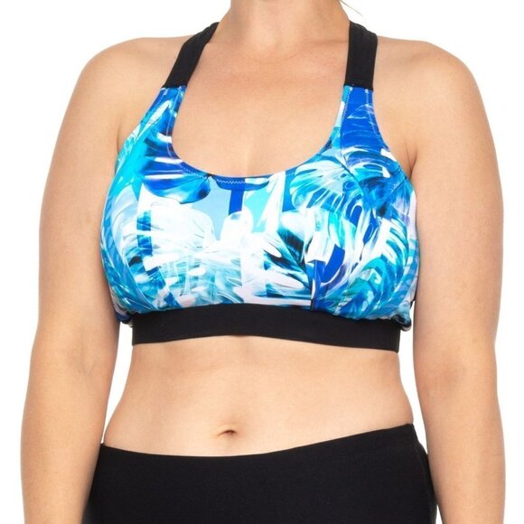 Profile Sports by Gottex Women's 34D Bikini Top Blue Multi - Picture 1 of 4